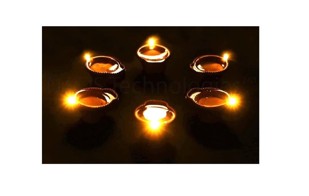 Traditional Glow Meets Modern Tech – LED Water Sensor Diyas (Set of 6/12/18/24)